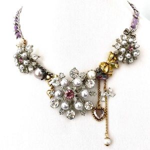 Betsey Johnson ‘Ski Bunny’ Snowflake Necklace RARE!